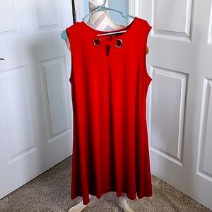 Anne Klein deep red flirty dress